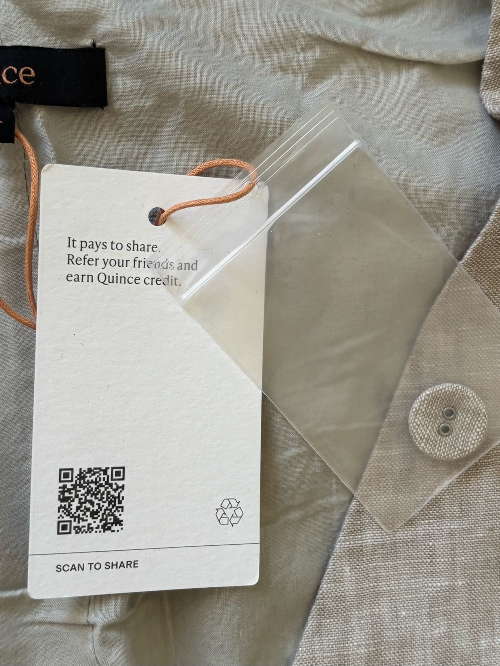 Quince Women's Linen Vest in Natural Beige XL NWT - Picture 5 of 9